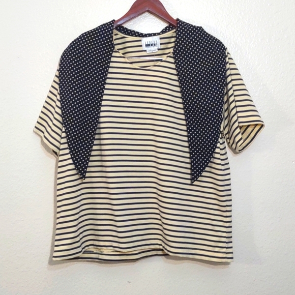 NEW WITH TAGS LESLIE FAY SPORTSWEAR SIZE XL YELLOW AND BLUE SHIRT - Picture 1 of 11